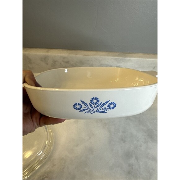 Vintage Corning Ware Blue Cornflower Casserole Dish P-9-B  w/ Lid A9C (1961) - Picture 5 of 8